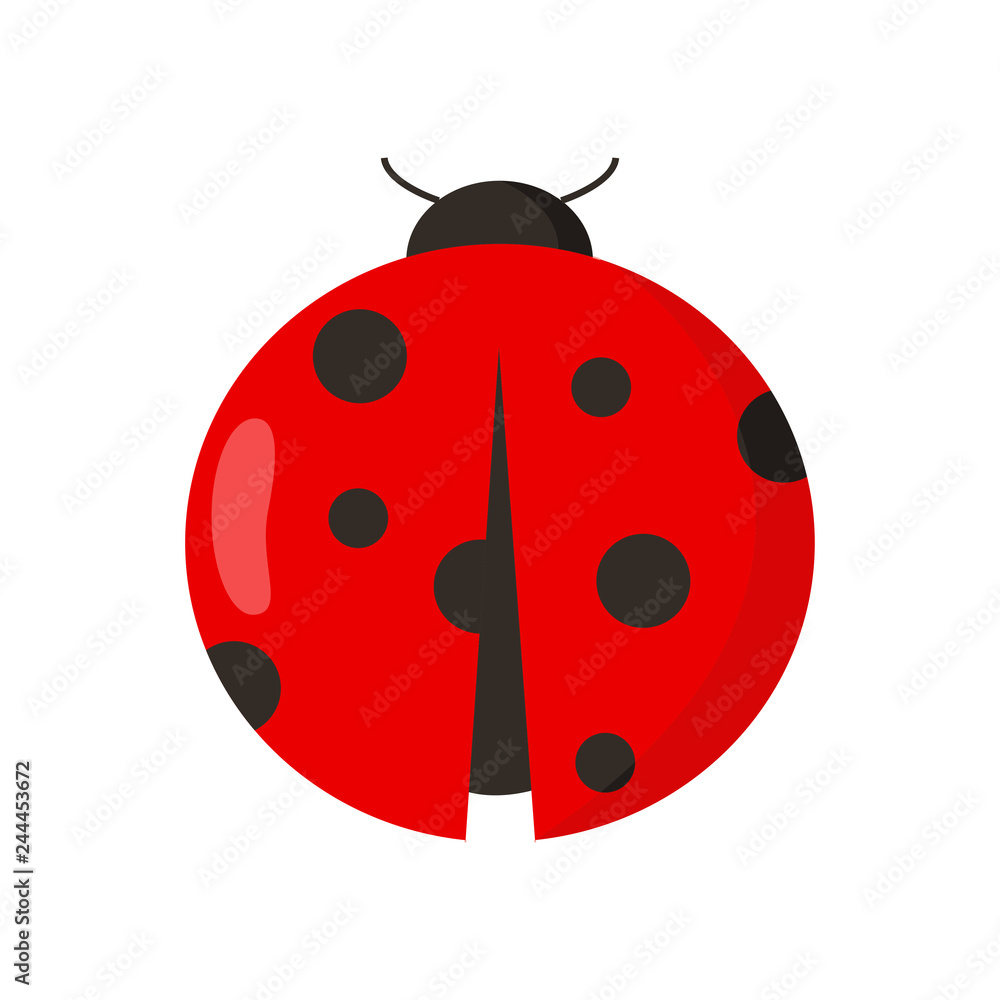 Lady bug on white background for graphic and web design, Modern simple vector sign. Internet concept. Trendy symbol for website design web button or mobile app Lady bug on white background for graphic and web design, Modern simple vector sign. Internet concept. Trendy symbol for website design web button or mobile app