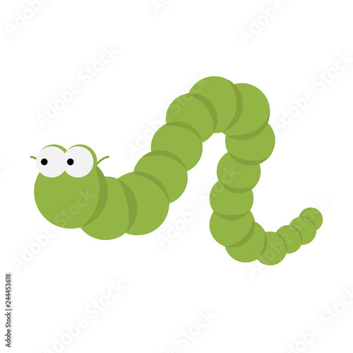 Caterpilar on white background for graphic and web design, Modern simple vector sign. Internet concept. Trendy symbol for website design web button or mobile app photo