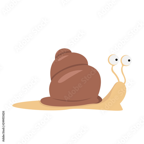 Snail on white background for graphic and web design, Modern simple vector sign. Internet concept. Trendy symbol for website design web button or mobile app