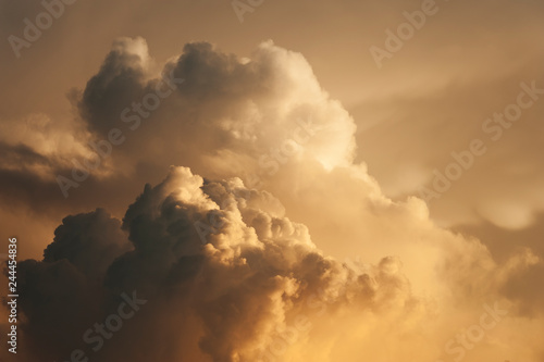 dramatic cloudscape at sunset