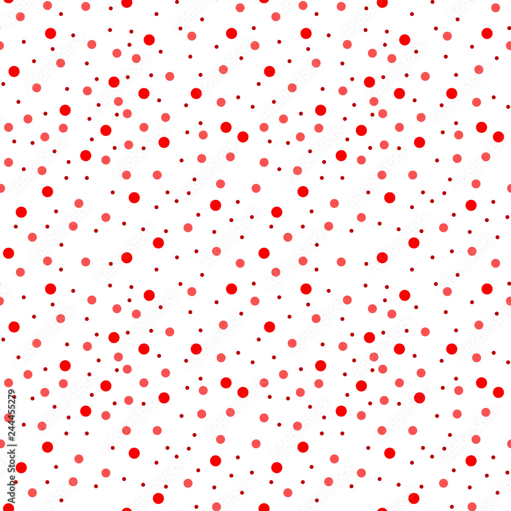 Red circle seamless. Color chaotic pattern circle. Seamless pattern. - Vector.