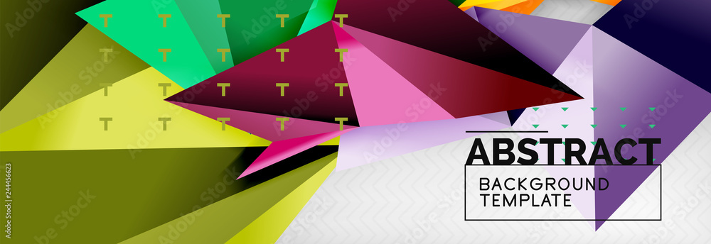 Triangles background techno template