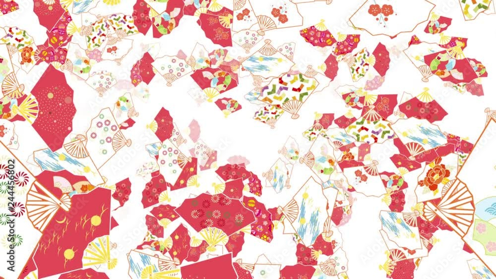Japanese traditional folding fan pattern background Japanese traditional folding fan pattern background