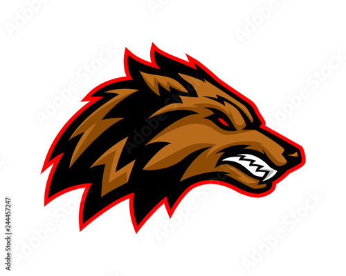 Wolf head vector logo icon template 2