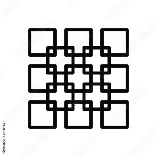 Black line icon for join 