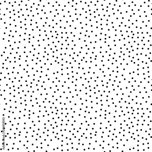 Polka dot monochrome Seamless pattern. Dotted background - Spots Vector illustration.