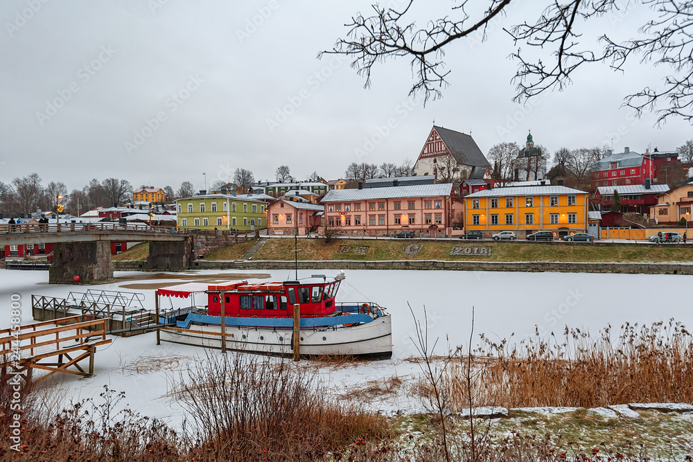 Fototapeta premium City of Porvoo in Finland in winter time.