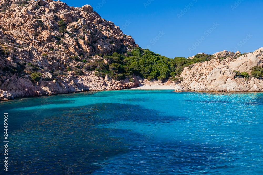 Paradise beach with white sand in Sardinia, Italy