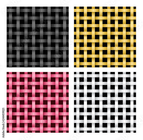 Seamless weave rattan pattern, vector