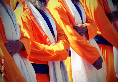 Sikh soldiers with traditional clothes