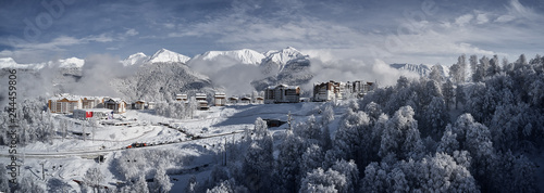 Photos Panoramic view of the mountains and the village of Krasnaya Polyana