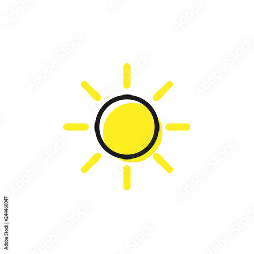 Sun icon graphic design template vector