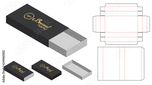 Box packaging die cut template design. 3d mock-up