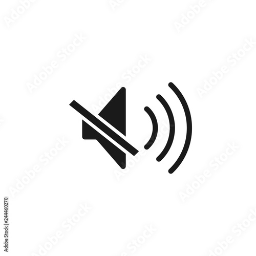 Mute speaker icon graphic design template vector