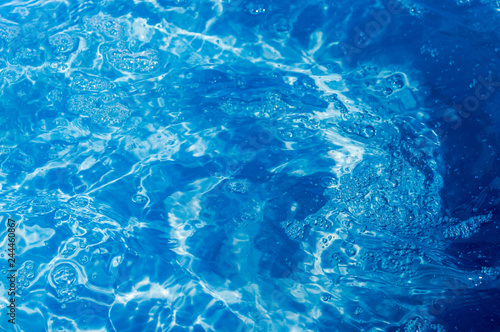 background image of water, blue water, bubbles, waves, stains   © zyryanova