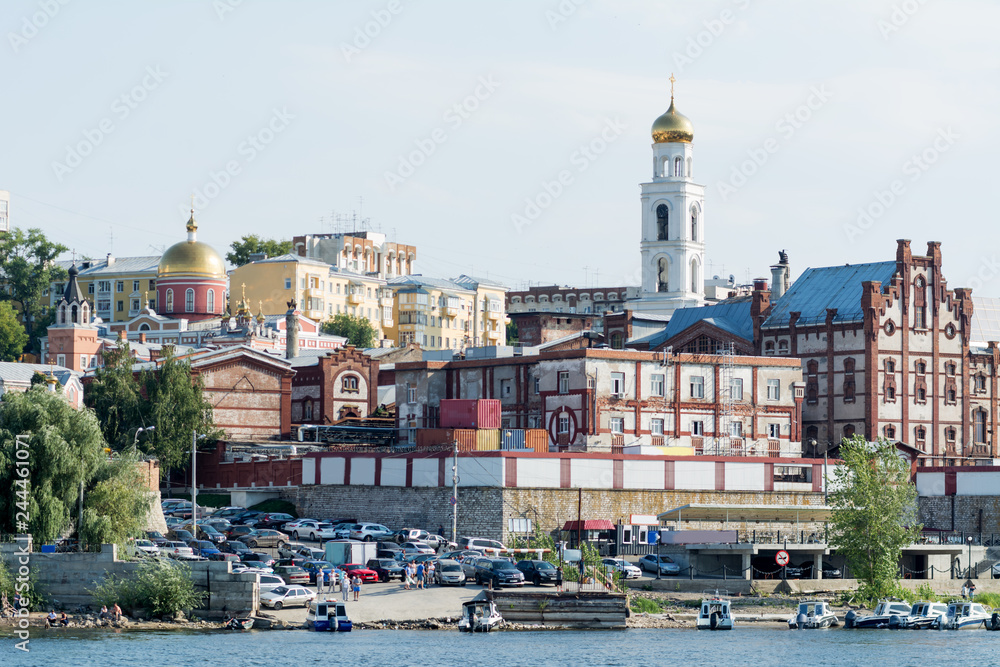city of Samara, a Volga river in the summer