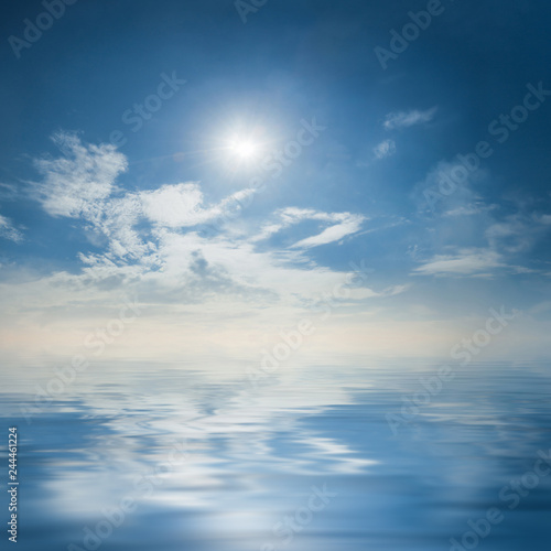 Majestic sky reflection in water 