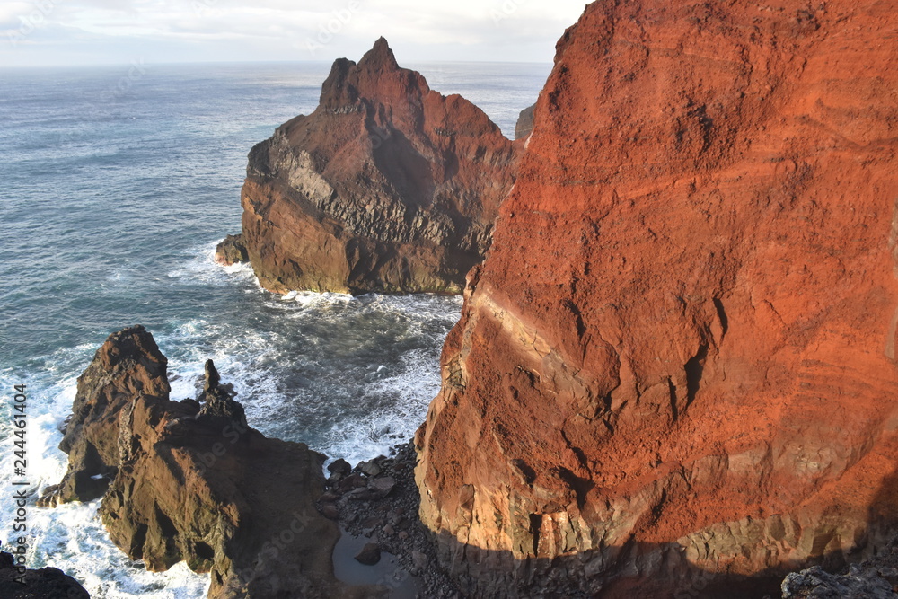 Capelinhos volcano on island of Faial in the Azores, Portugal