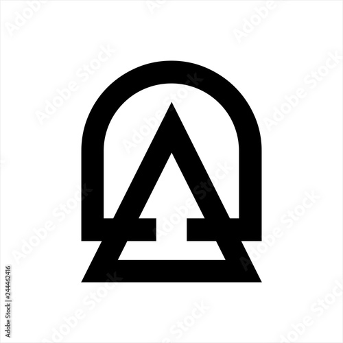 AN, NA initials simple geometric company logo