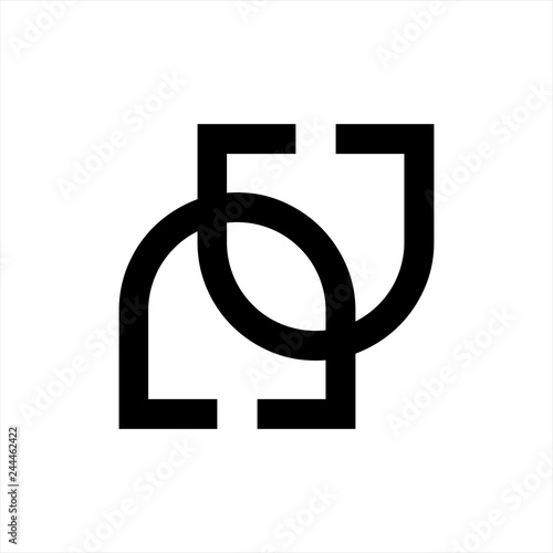 Free Download UN, NU initials simple geometric company logo - GFXLoad