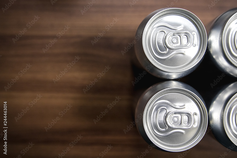 Group of an aluminum can of soda Group of an aluminum can of soda