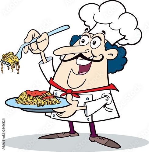 Chef Cooking Spaghetti