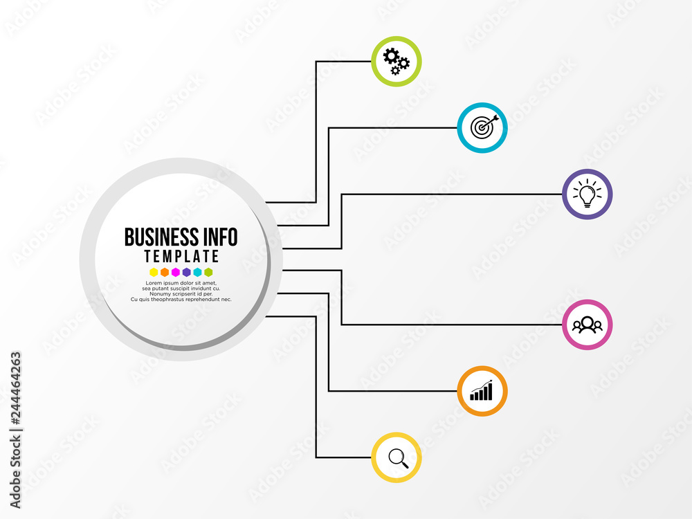 Business Infographics Element Vector Design Template. Data Visualization Timeline with circles, steps, number options most useful can be used for workflow layout, presentation, diagram, annual reports Business Infographics Element Vector Design Template. Data Visualization Timeline with circles, steps, number options most useful can be used for workflow layout, presentation, diagram, annual reports