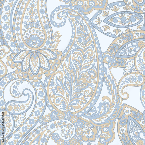 Paisley seamless pattern. Indian ornament 