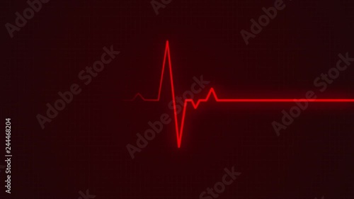 Red ECG Health Medical Monitor with Beep