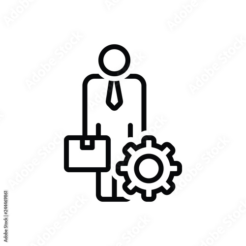 Black line icon for ancillary 