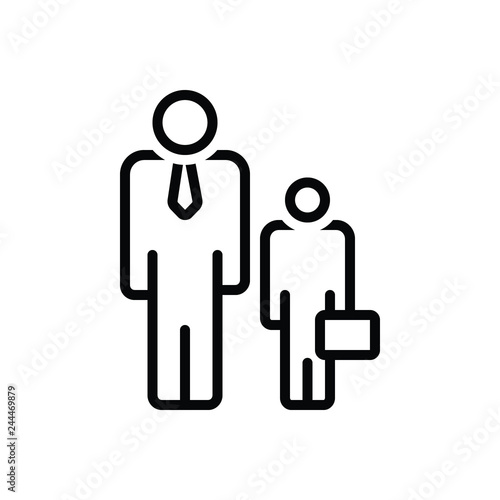 Black line icon for ancillary 