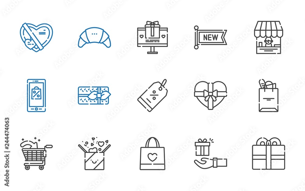 shopping icons set shopping icons set
