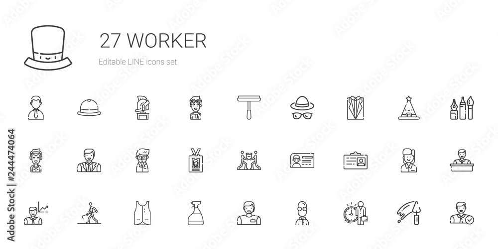 worker icons set worker icons set