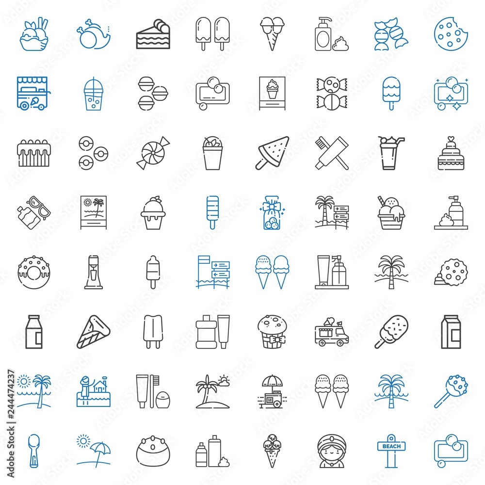 cream icons set cream icons set
