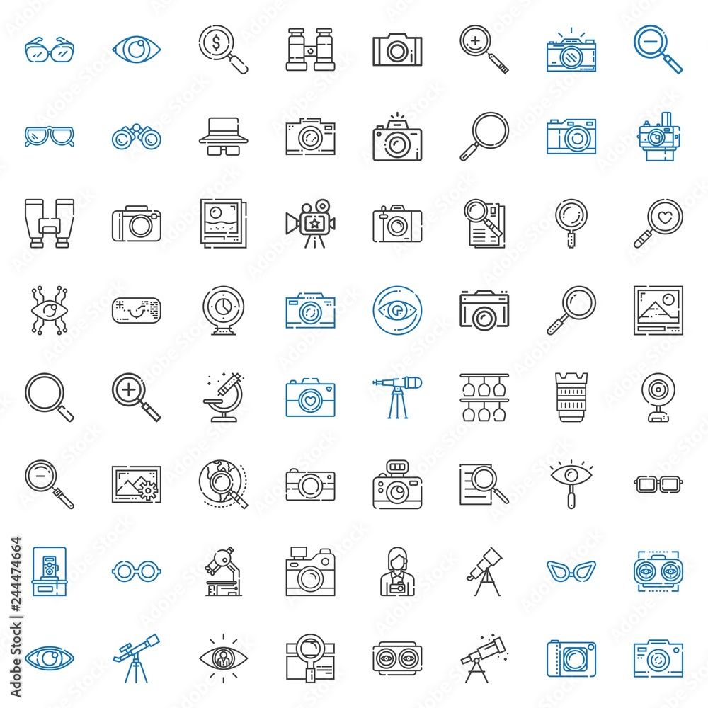 lens icons set lens icons set