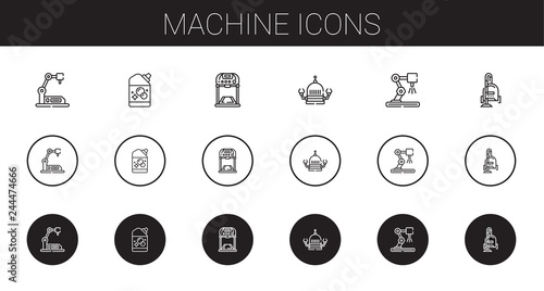 machine icons set