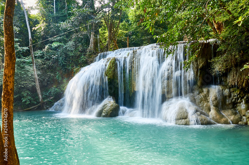 Erawan Waterfall, Erawan National Park in Kanchanaburi, Thailand © LR Photographies