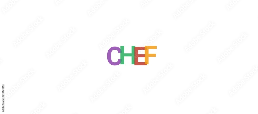 Chef word concept Chef word concept