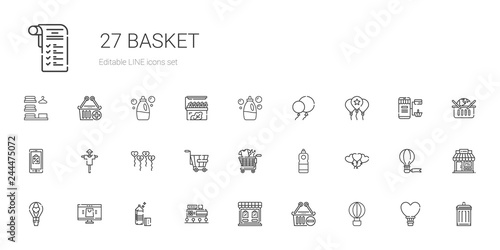 basket icons set