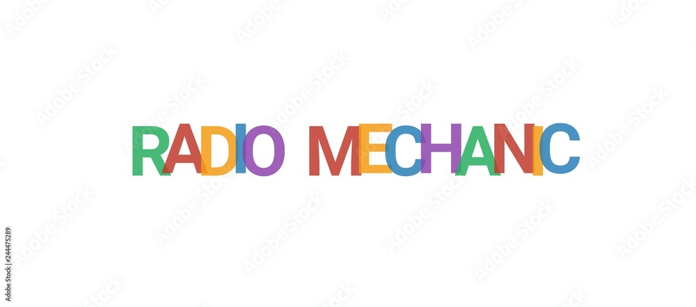 Radio Mechanic word concept Radio Mechanic word concept