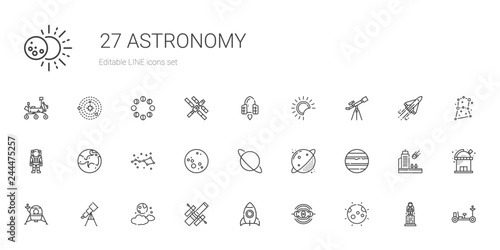astronomy icons set