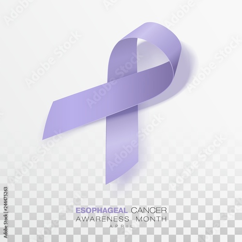 Esophageal Cancer Awareness Month. Periwinkle Color Ribbon Isolated On Transparent Background. Vector Design Template For Poster.