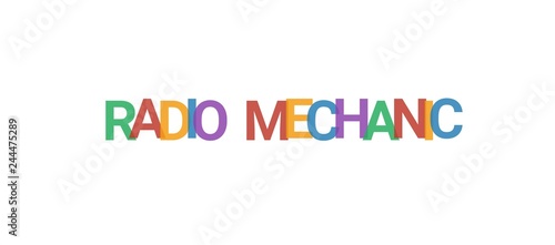 Radio Mechanic word concept