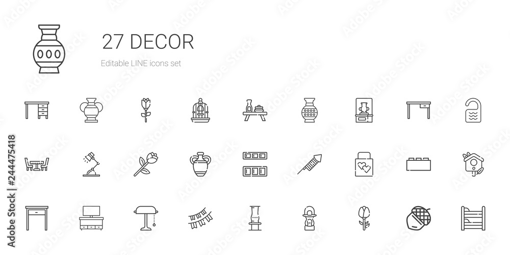 decor icons set decor icons set
