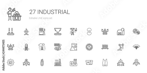 industrial icons set