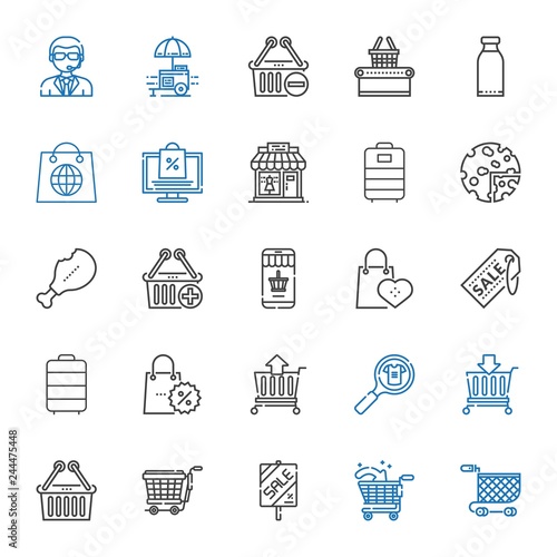 cart icons set