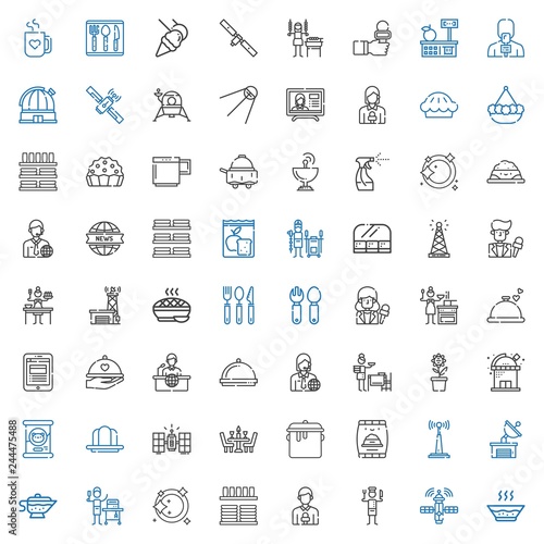 dish icons set