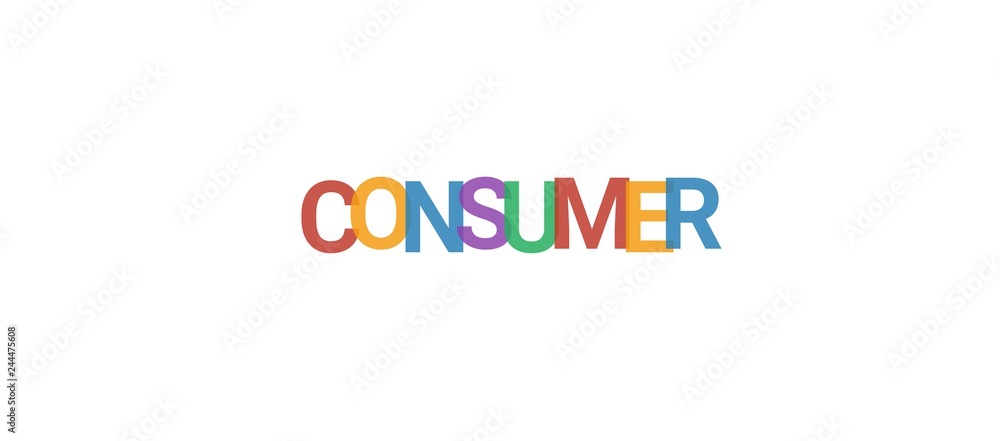 Consumer word concept Consumer word concept