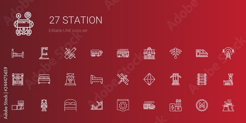 station icons set