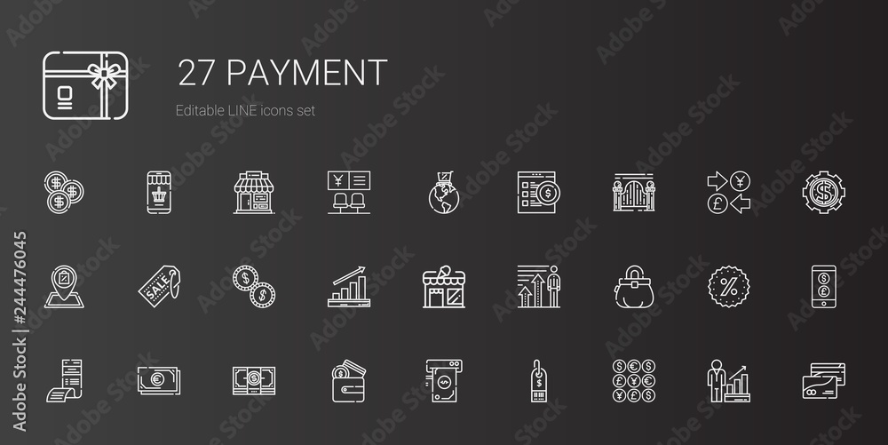 payment icons set